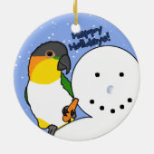 Funny Snowman Black Headed Caique Ornament (Hinten)