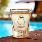Funny Snowman Chillin' Cheeky Sippers Humorvoll Schnapsglas