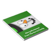 Funny Snowman Christmas Candy Bar Wrappers Favorit Notizblock (angewinkelt)
