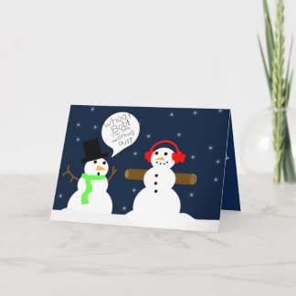 FUNNY SNOWMAN CHRISTMAS CARD FEIERTAGSKARTE