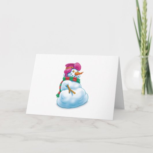 Funny Snowman denkt, er sei sexy Weihnachten (Vorderseite)