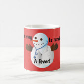 Funny Snowman Doktor niedliches Winterkakafieber Kaffeetasse (Mittel)