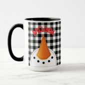 Funny Snowman Face Bold Holiday Geschenk Personali Tasse (Links)