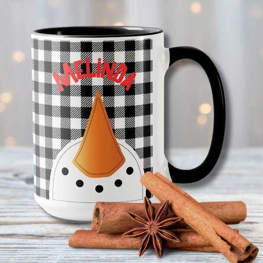 Funny Snowman Face Bold Holiday Geschenk Personali Tasse