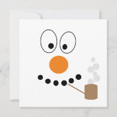 Funny Snowman Face Cartoon Weihnachten (Vorderseite)