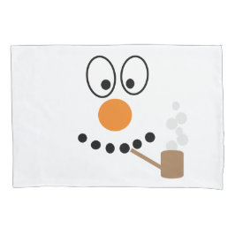 Funny Snowman Face Cartoon Weihnachten Kissenbezug