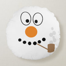 Funny Snowman Face Cartoon Weihnachten