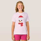 Funny Snowman Face frohe Weihnachtsfamilie T-Shirt (Vorne ganz)