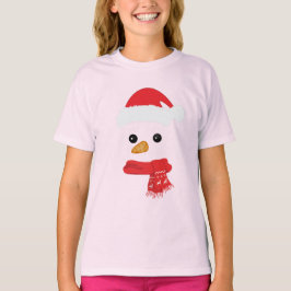 Funny Snowman Face frohe Weihnachtsfamilie T-Shirt