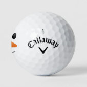 Funny Snowman Face Golfer Gift Golfball (Logo)