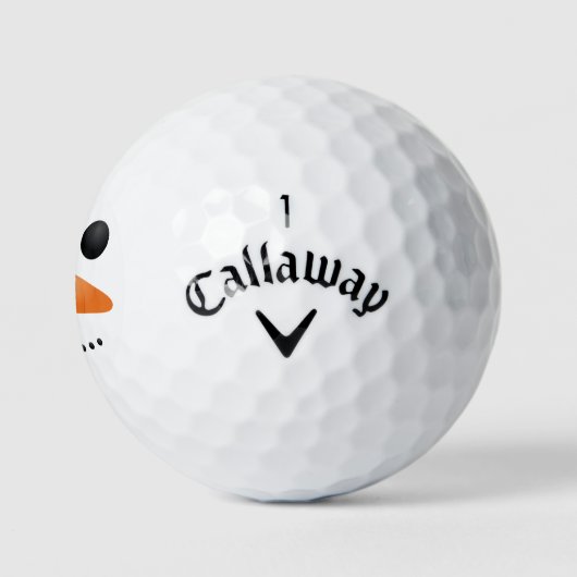 Funny Snowman Face Golfer Gift Golfball (Logo)
