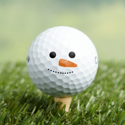 Funny Snowman Face Golfer Gift Golfball (Insitu T-Shirt)
