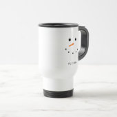 Funny Snowman Face Personalisiert Reisebecher (VorderseiteRechts)