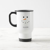 Funny Snowman Face Personalisiert Reisebecher (Links)