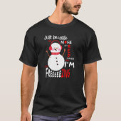 Funny Snowman Freezing Couple Black T-Shirt (Vorderseite)