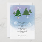 Funny Snowman Frohe und helle Weihnachten Party Einladung (Rückseite)