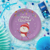 Funny Snowman Frohe Weihnachten Pappteller (Party)