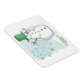 Funny Snowman Furzen Schneeflocken Magnet (Rechte Seite)