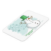 Funny Snowman Furzen Schneeflocken Magnet (Linke Seite)