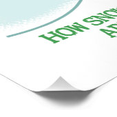 Funny Snowman Furzen Schneeflocken Poster (Ecke)