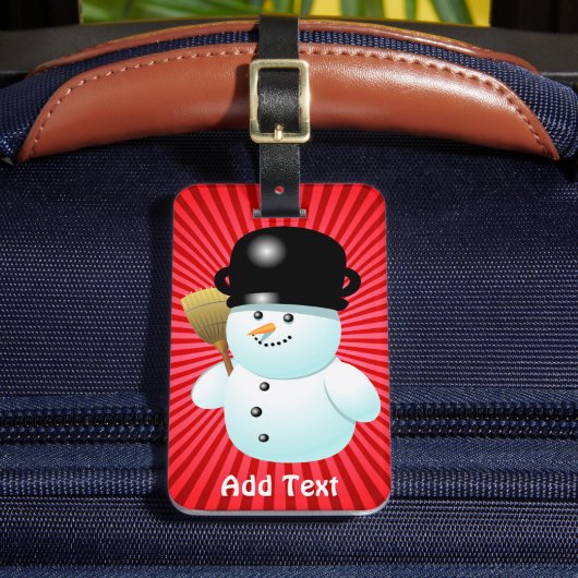 Funny Snowman Gepäckanhänger (Vorderseite Insitu 2)