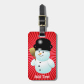 Funny Snowman Gepäckanhänger (Vorderseite vertikal)