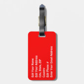 Funny Snowman Gepäckanhänger (Rückseite vertikal)