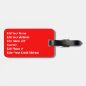 Funny Snowman Gepäckanhänger (Rückseite horizontal)