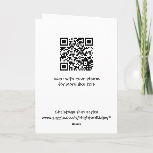 Funny Snowman Joke Feiertagskarte (Rückseite)