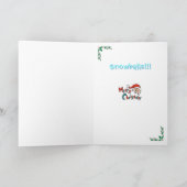 Funny Snowman Joke Feiertagskarte (Innenseite)