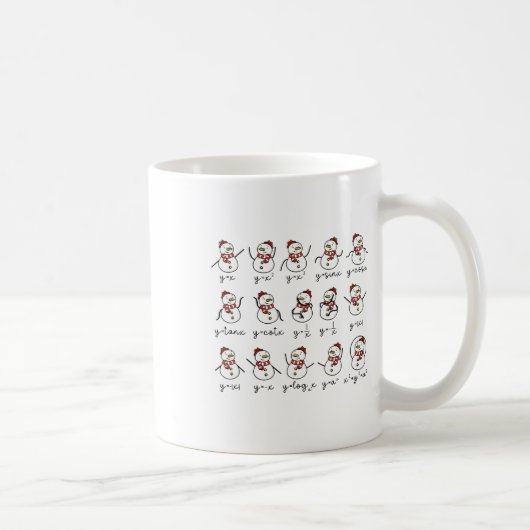 Funny Snowman Math Teacher Weihnachten Kaffeetasse (Rechts)