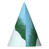 Funny Snowman Merry Christmas Skiing Cartoon Partyhütchen (Rückseite)