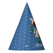 Funny Snowman Merry Christmas Surprise Cartoon Partyhütchen (Links)