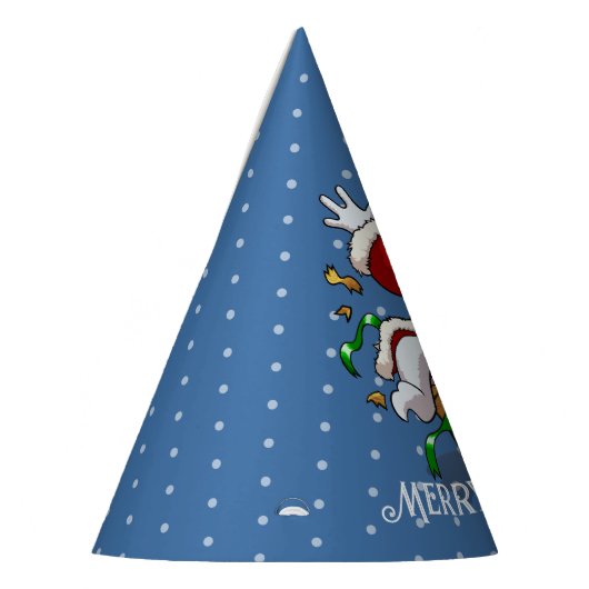 Funny Snowman Merry Christmas Surprise Cartoon Partyhütchen (Links)