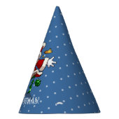 Funny Snowman Merry Christmas Surprise Cartoon Partyhütchen (Rechts)