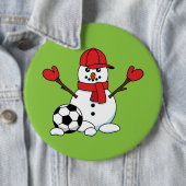Funny Snowman mit Fußball Button (Beispiel)