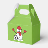 Funny Snowman mit Fußball Geschenkschachtel (Rückseite)