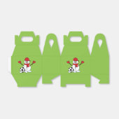 Funny Snowman mit Fußball Geschenkschachtel (Ungefaltet)