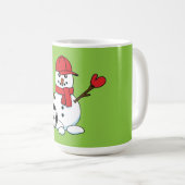 Funny Snowman mit Fußball Kaffeetasse (VorderseiteRechts)