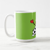 Funny Snowman mit Fußball Kaffeetasse (Links)