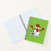 Funny Snowman mit Fußball Notizblock (Innenseite)