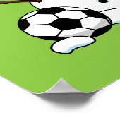 Funny Snowman mit Fußball Poster (Ecke)