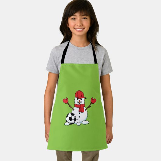 Funny Snowman mit Fußball Schürze (Insitu)
