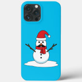 Funny Snowman mit Mustache und Carrot Case-Mate iPhone Hülle (Rückseite)
