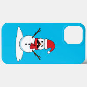 Funny Snowman mit Mustache und Carrot Case-Mate iPhone Hülle (Rückseite (Horizontal))