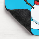 Funny Snowman mit Mustache und Carrot Mousepad (Ecke)