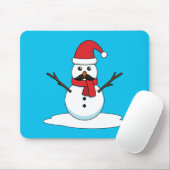 Funny Snowman mit Mustache und Carrot Mousepad (Mit Mouse)