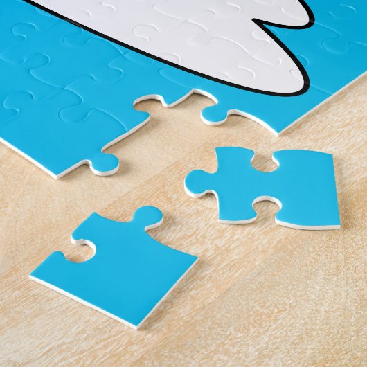 Funny Snowman mit Mustache und Carrot Puzzle (Seite)