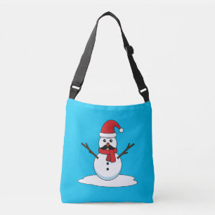 Funny Snowman mit Mustache und Carrot Tragetaschen Mit Langen Trägern