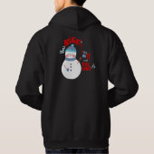 Funny Snowman Mitten Gift Text über Black Hoodie (Rückseite)